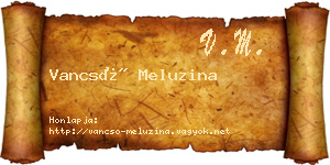 Vancsó Meluzina névjegykártya